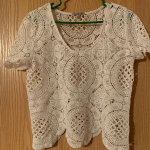 White crochet top